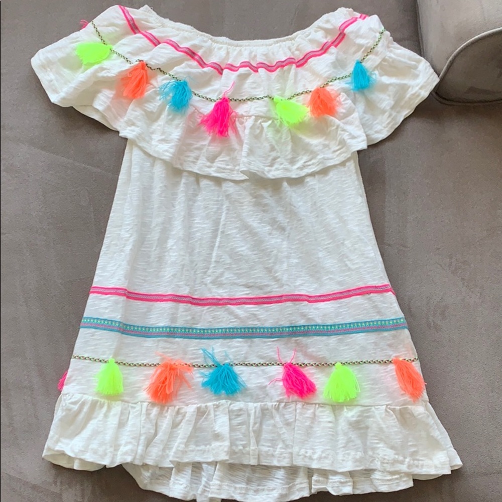 Neon Pom Pom beach coverup